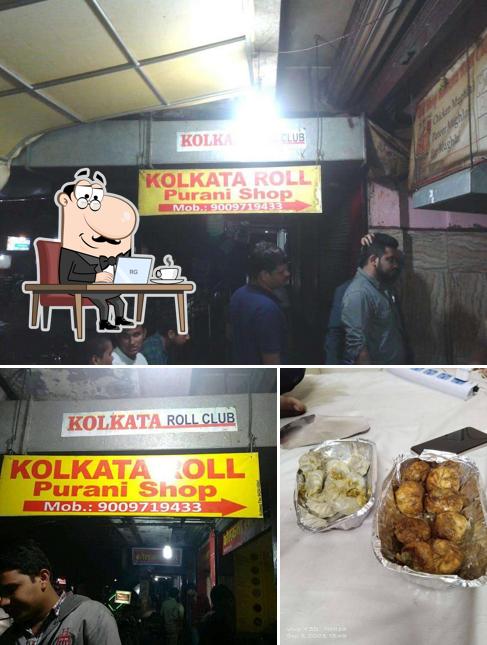 The interior of Old Kolkata Roll Club "Since -1996"