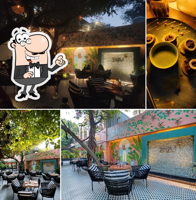 Take a seat at one of the tables at ZAZU