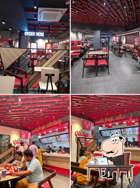 The interior of KFC