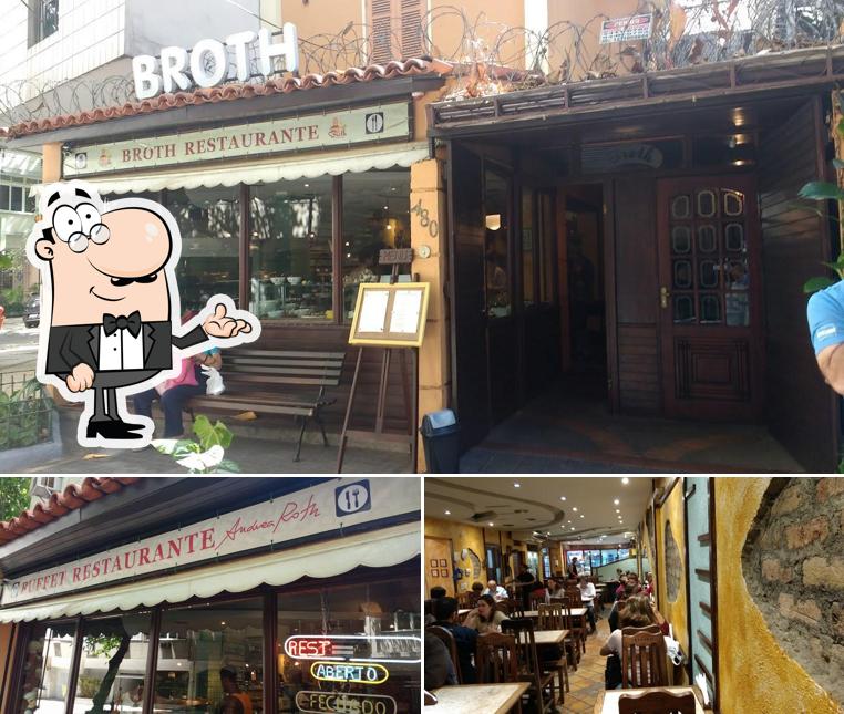 Sente em uma das mesas no Buffet Roth - Broth
