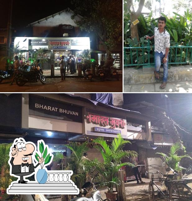 The exterior of Bharat Bhuvan Hotel