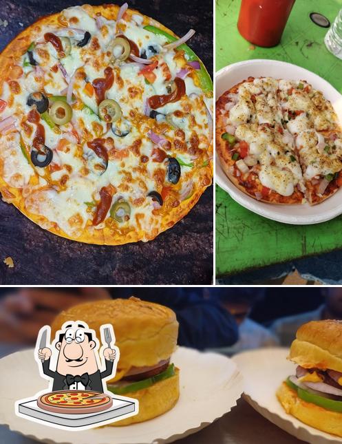 Try out pizza at Happy foods