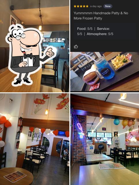 The interior of Kangen Burger's cafe Best cafe in Yashwant Nagar Talegaon Dabhade