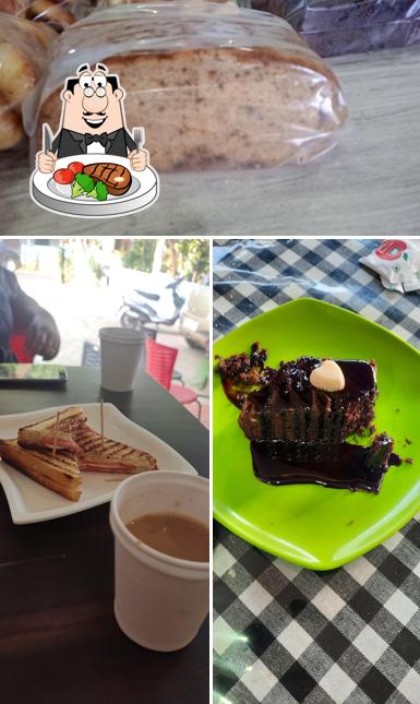 Steak at Cafe. Sabina And Bakery