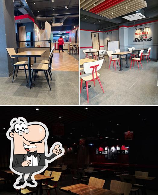 The interior of KFC