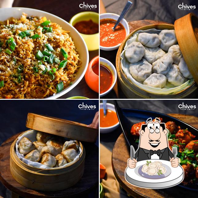 Dumplings at Chives kk nagar chennai - 100% pure veg restaurant (chinese ,Thai & italian )