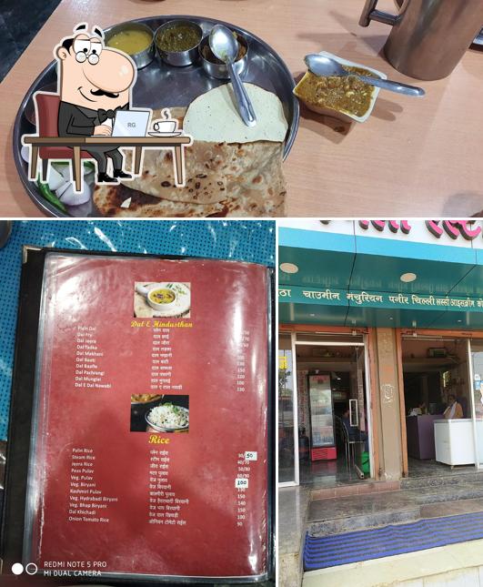 Take a look at the photo depicting interior and food at New Abhijeet Veg & Nonveg Family Restaurent