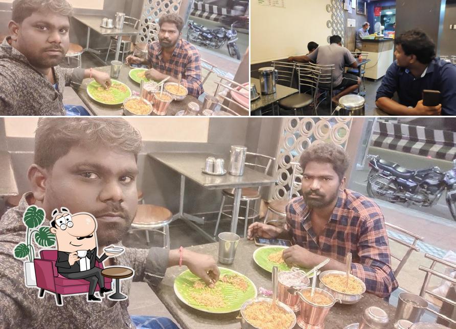 The interior of Chennai Rawther Briyani Hotel