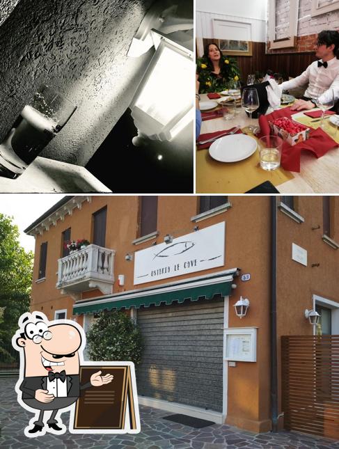 Osteria le Cave si caratterizza per la esterno e tavolo da pranzo