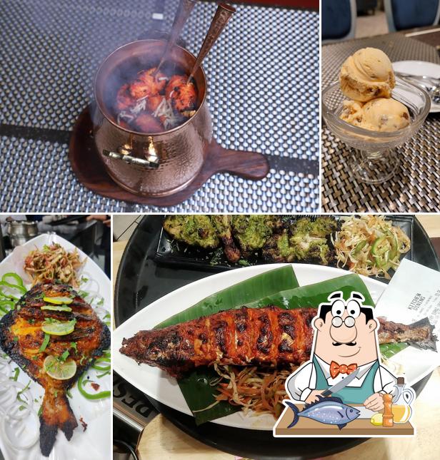 Grilled salmon at Rajeshahi Family Kitchen & Bar