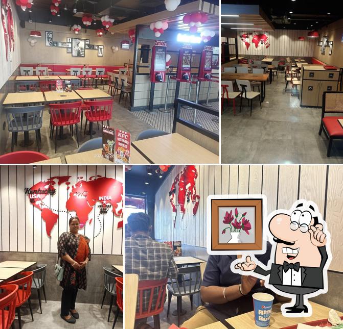 The interior of KFC Green circle Vellore