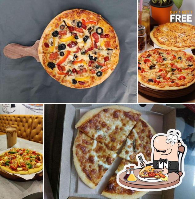 At THE GARLIC KNOT PIZZA & CAFE ADAJAN SURAT, you can taste pizza