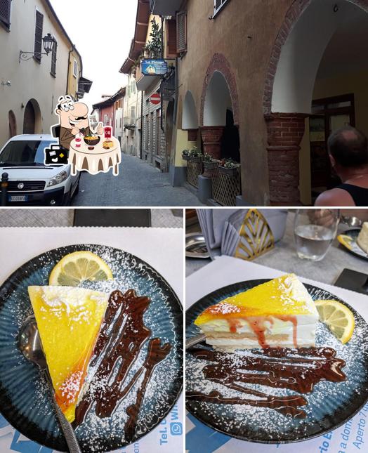 La cibo e esterno del ristorante