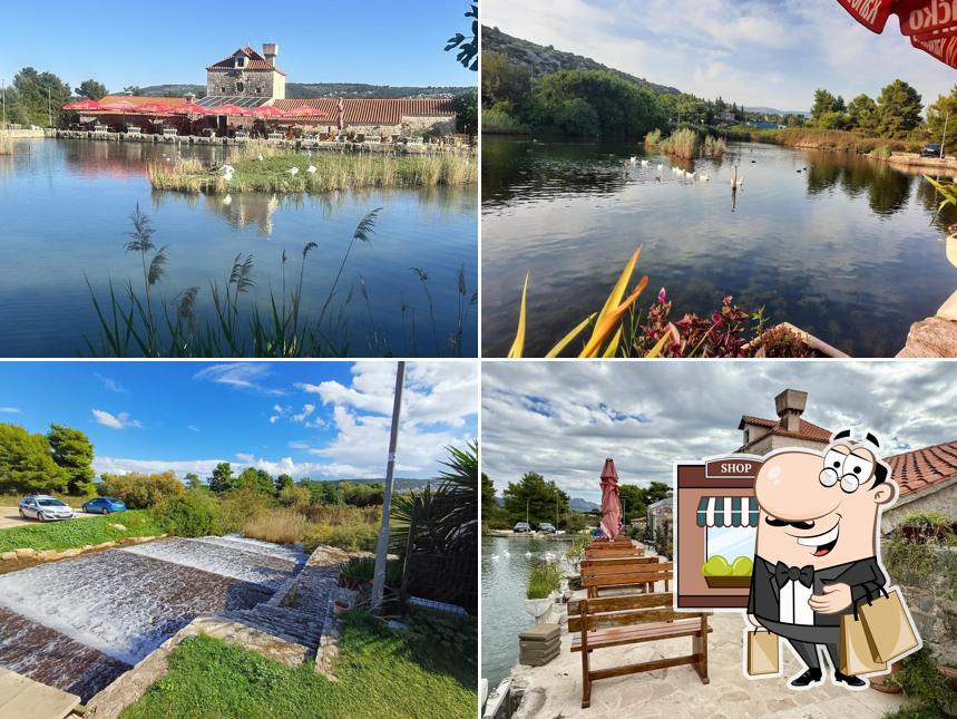 Puoi goderti l'aria fresca da seduto all'esterno di Mlinice Pantan