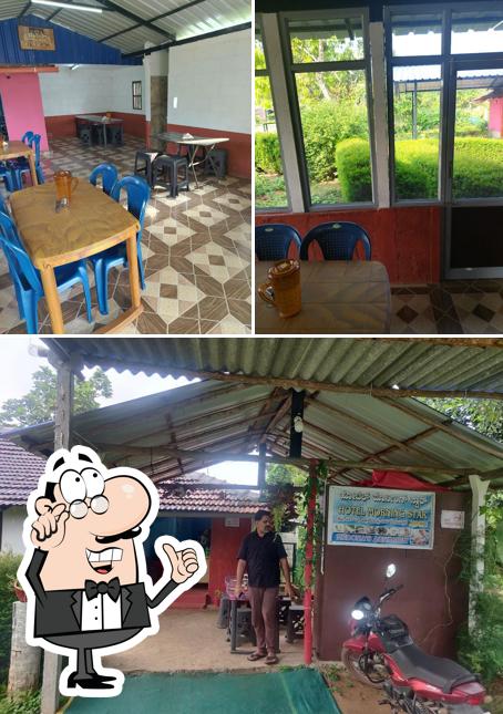 The restaurant's interior and exterior