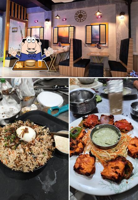 The image of food and interior at THE VEENA ROOFTOP RESTAURANT