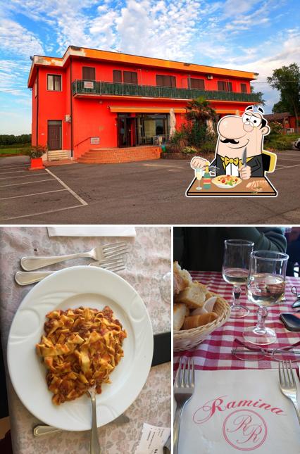 La immagine di cibo e esterno da Affittacamere Ramina