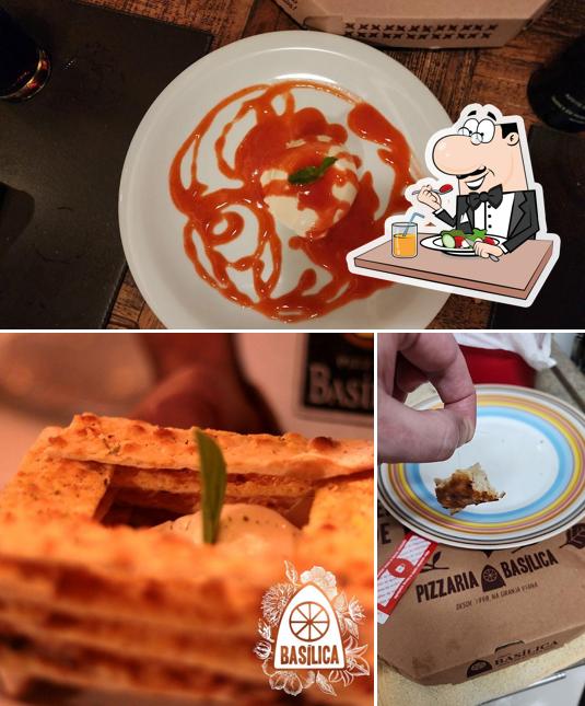 Platos en Pizzaria Basílica