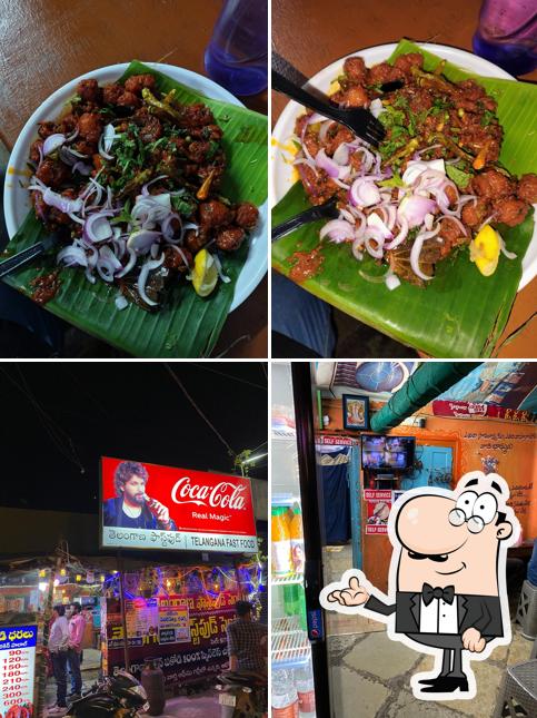 The image of Telangana Fast Food Center’s interior and drink