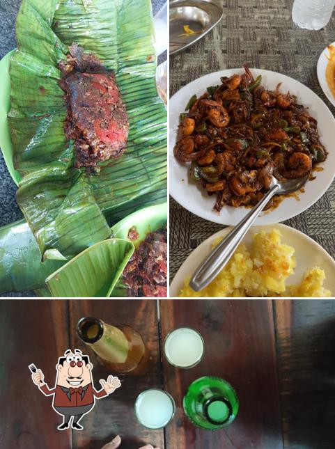 This is the photo showing food and beer at Alleppy Beach Toddy Shop