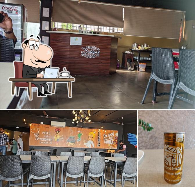 This is the image displaying interior and beer at Le Durbar