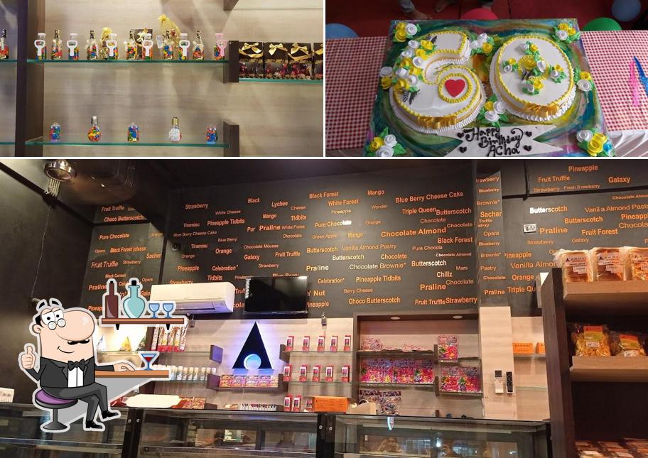 Among various things one can find interior and food at Amma's Pastries