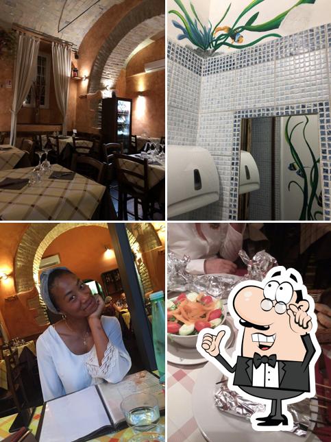 Gli interni di Osteria del Cavaliere