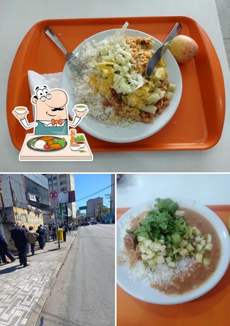 Entre diversos coisas, comida e exterior podem ser encontrados no Bom Prato