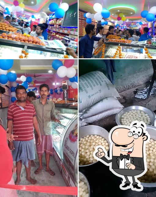 The interior of Laddu Gopal Sweets