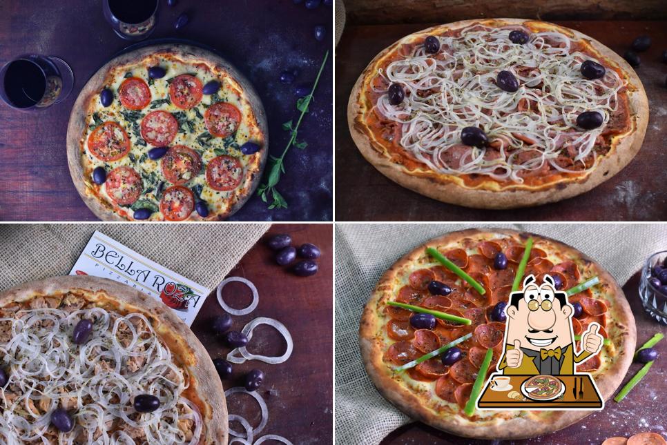 No Bella Roza Pizzaria, você pode provar pizza