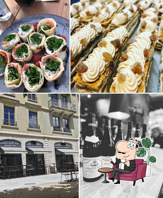 La interni e cibo del ristorante
