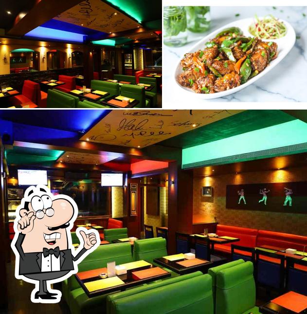 Take a look at the image displaying interior and food at HOTEL ALKA