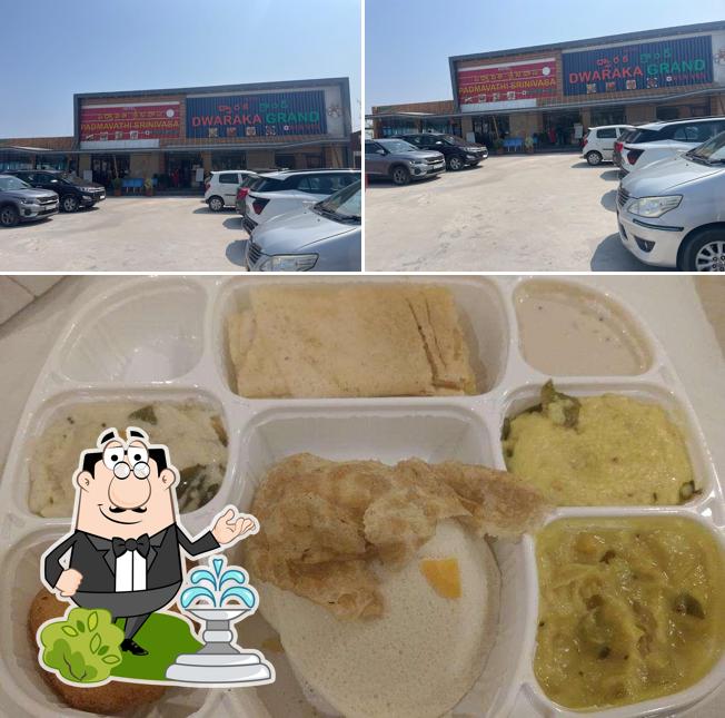 Among various things one can find exterior and food at Hotel Padmavathi Srinivasa