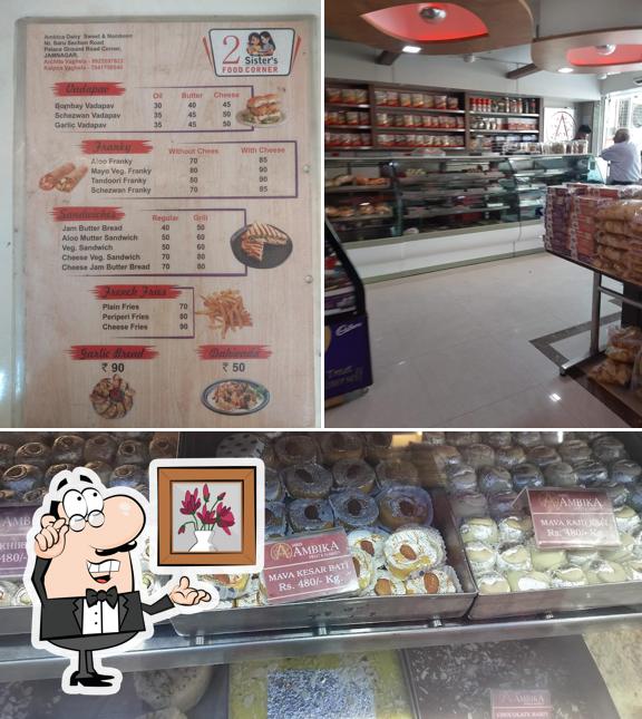 The interior of Shree Ambika Sweet & Namekeen