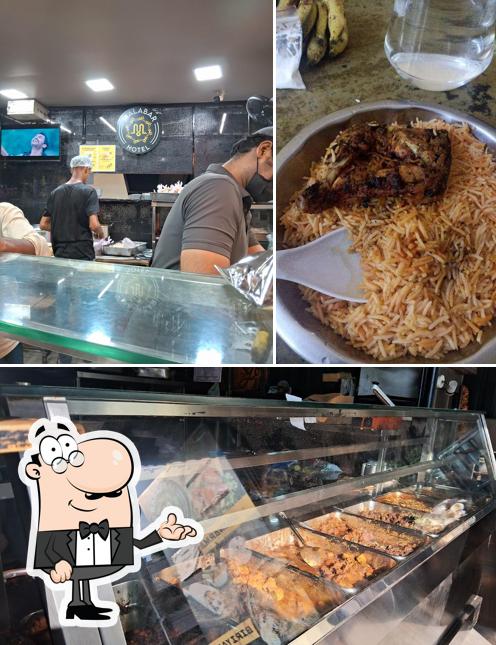 Among various things one can find interior and food at Malabar Hotel