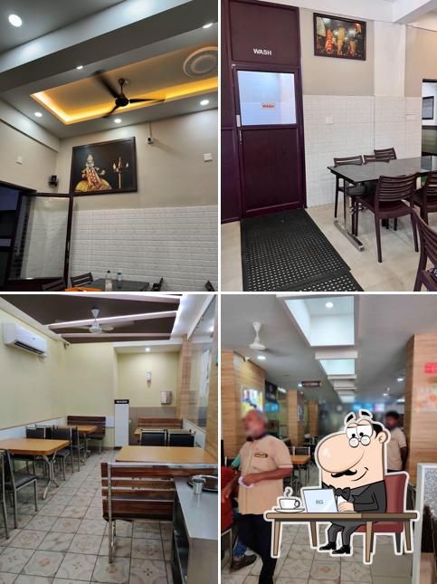 The interior of Aryas veg restaurant