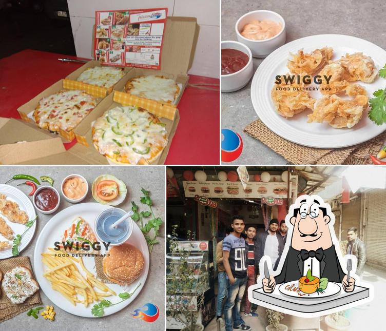 Food at Halal pizza time