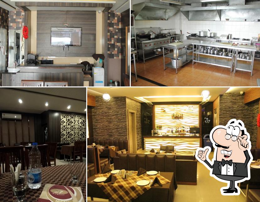 Take a seat at one of the tables at J7 Bar & Restaurant