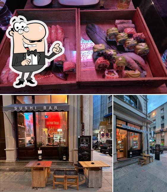 La immagine di esterno e sushi da Le Petit Tokyo