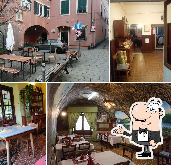 Gli interni di Trattoria dei Cacciatori