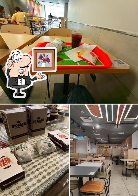 Take a seat at one of the tables at Burger King