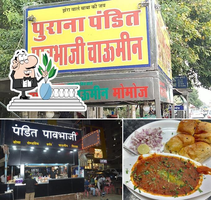 purana pandit pav bhaji chowmin is distinguished by exterior and food