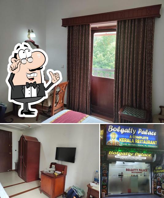 Take a seat at one of the tables at Hotel Bolgatty Palace Kerala restaurant