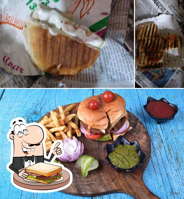 Grilled cheese sandwich at Raja Burger