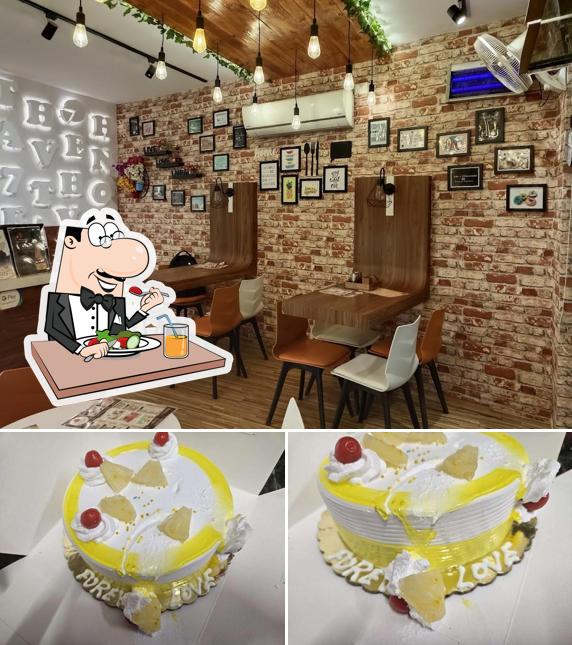 The picture of food and interior at 7th Heaven