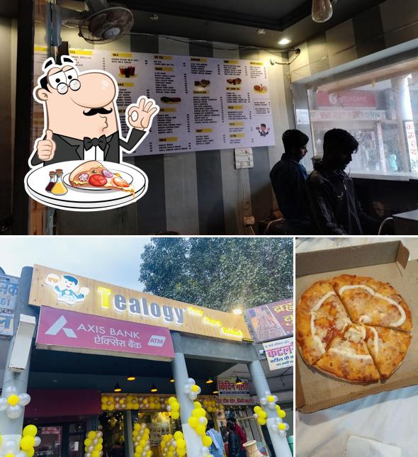 Pick pizza at Tealogy Cafe