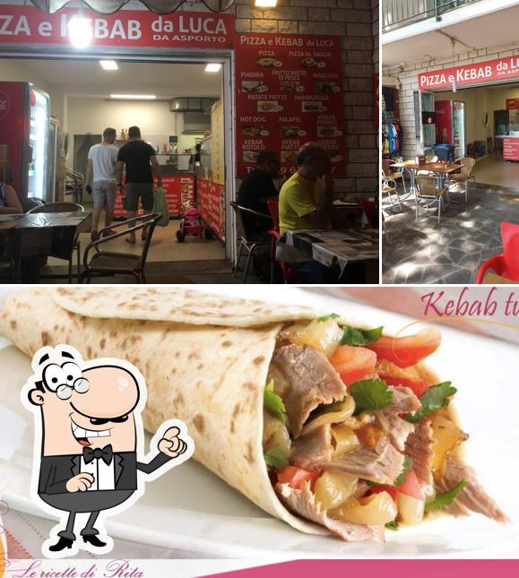 La foto della interni e cibo di Pizza e kebab da Luca