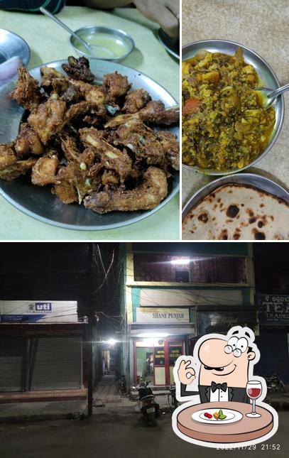 Take a look at the picture depicting food and exterior at Shaan E Punjab