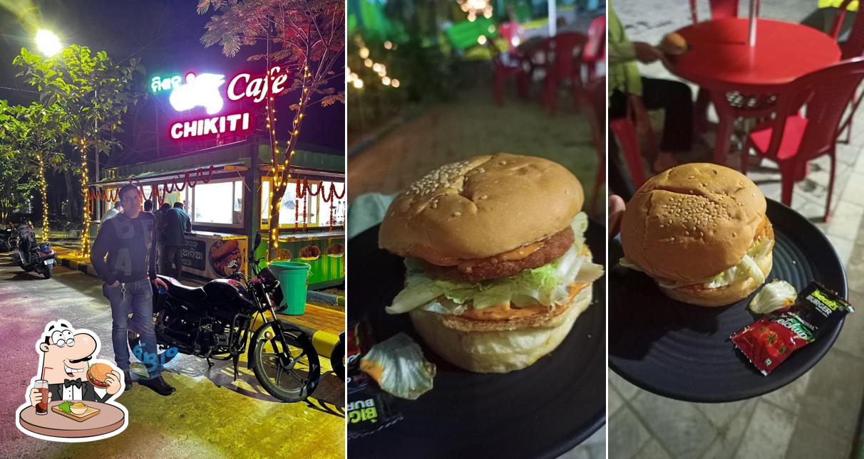 Order a burger at Mission shakti Cafe