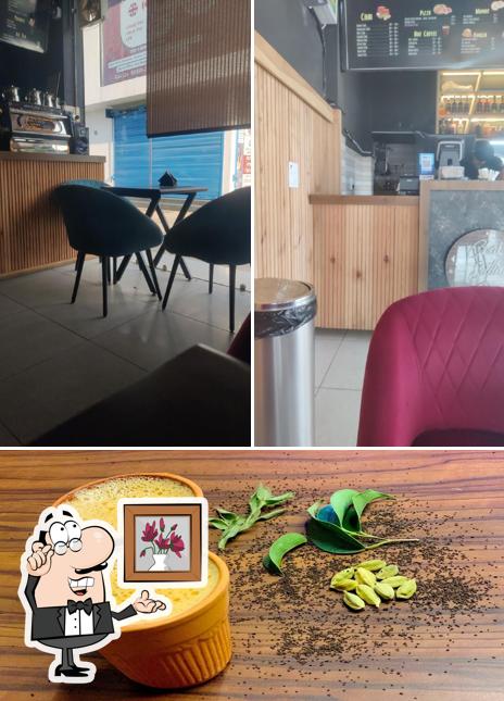 This is the image showing interior and beverage at Chai sutta bar